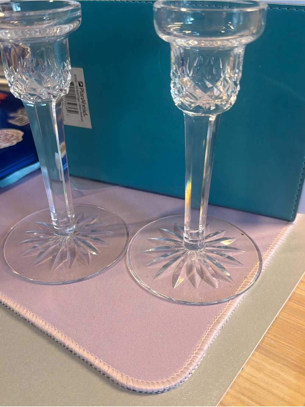 Waterford Mallory 6" Crystal Candlesticks